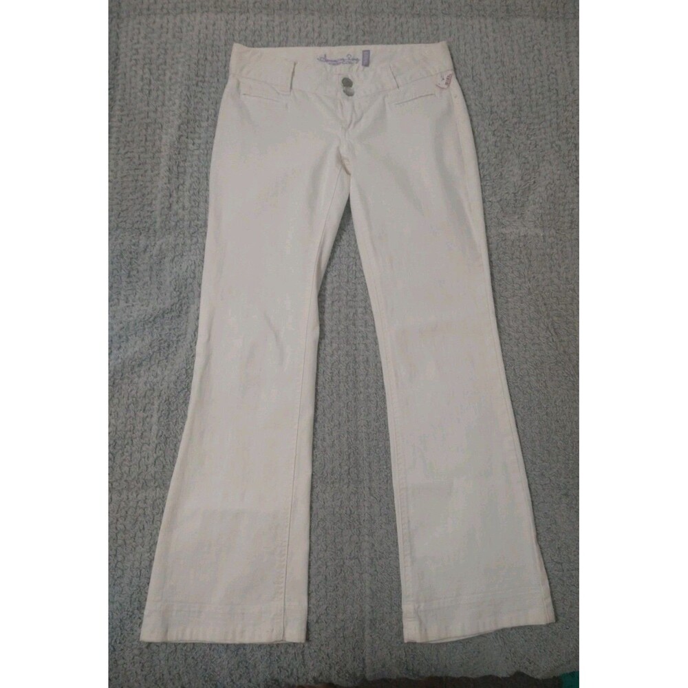 American Rag Flared Leg jeans White 3s Boho Beachy Summer